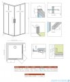 Radaway Idea Kdd Brushed Copper kabina 90x120cm szczotkowana miedź 387060-93-01L/387064-93-01R