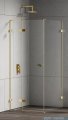 New Trendy Eventa Gold Shine kabina prysznicowa kwadratowa 80x80x200 cm lewa przejrzyste Złoty połysk EXK-4690
