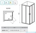 Ravak Blix BLRV2K drzwi prysznicowe 1/2 110cm białe transparent Anticalc 1XVD0100Z1