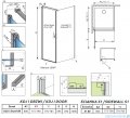 Radaway Nes Kdj I Brushed GunMetal kabina 80x80cm lewa szczotkowany grafit 10022080-92-01L/10039080-01-01