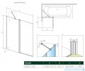 Radaway Nes Pnd II parawan nawannowy 130cm lewy przejrzyste 10009130-01-01L