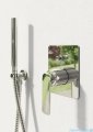 Kohlman Experience zestaw prysznicowy z deszczownicą kwadratową 25x25 cm chrom QW210EQ25