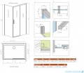 Radaway Idea 8 Kdj kabina 130x80cm prawa szkło przejrzyste 10340670-01-01R/10350603-01-01/10360080-01-01L