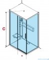 Novellini Glax 2 2.0 kabina z hydromasażem 120x80 lewa biała G222P120SM1-1UH