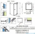 Radaway Euphoria KDJ Kabina prysznicowa 120x80 prawa szkło przejrzyste + brodzik Argos D + syfon 383812-01R/383240-01R/383051-01/4AD812-01
