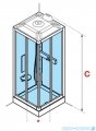 Novellini Glax 3 A90 kabina z hydromasażem 90x90 chrom GL3A99T1F-1K