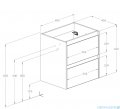 Roca Claudia szafka łazienkowa 60x45x63 CZARNY MAT A857794532