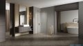 New Trendy Nesta Gold Brushed kabina 120x100x200 cm lewa wspornik równoległy złoto szczotkowane/szkło przejrzyste K-4427