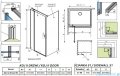 Radaway Nes 8 Kdj II kabina 90x90cm lewa przejrzyste 10086090-01-01L/10089090-01-01