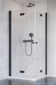 Radaway Nes 8 Black KDD B kabina walk in 100cm lewa czarny mat/szkło przejrzyste 10074100-54-01L