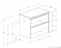 Roca Gap Pro szafka wisząca 79x46x66 CZARNY MAT  A857898532