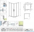 Radaway Idea Kdd kabina 110x75cm chrom połysk/szkło przejrzyste 387063-01-01L/387066-75-01R