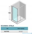 Novellini Kali FH ścianka boczna 70cm profile chrom KALIFH68-1B