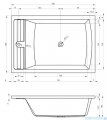 Riho Savona wanna prostokąta 190x130cm z hydromasażem Flow lewa B065011005