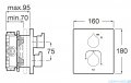 Roca Insignia bateria prysznicowa termostatyczna podtynkowa Rose Gold EVERLUX-PVD A5A2C3ARG0