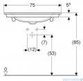Geberit One Umywalka meblowa bez otworu na baterię 75x48cm KeraTect 505.011.01.2