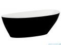 Besco Goya 170x72cm wanna wolnostojąca biało-czarna MATOWA + syfon klik-klak złoty czyszczony od góry #WMMC-170GKG