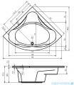 Riho Neo wanna asymetryczna 140x140cm z hydromasażem FLOW lewa B076010005