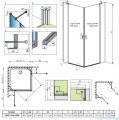 Radaway Nes KDD II kabina 90x80 przejrzyste 10031090-01-01L/10031080-01-01R
