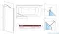 Radaway Modo New Black Pnj Frame parawan nawannowy 90cm L/P czarny mat/szkło przejrzyste 10006090-54-56