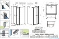 Radaway Eos DWD+S kabina prysznicowa 100x100 przejrzyste 13799492-01/13799452-01