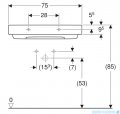 Geberit One CleanDrain Umywalka prostokątna z otworem na baterię 75x48cm KeraTect 505.036.00.1
