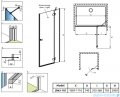 Radaway Essenza Brushed Nickel Dwj drzwi wnękowe 110cm prawe szczotkowany nikiel/szkło przejrzyste 1385015-91-01R
