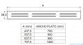 Roca osłona odpływu ze stali nierdzewnej dla brodzików Aquos 80 cm A276360000