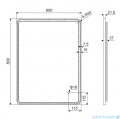 Excellent Corido lustro wiszące LED prostokątne 80x60 cm mata grzewcza miedź szczotkowana DOEX.CO080.060.CB
