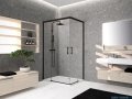 Novellini Kali AH kabina kwadratowa 120x120 profile czarne KALIAH116L-1H/KALIAH116L-1H