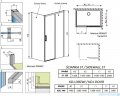 Radaway Idea White Kdj kabina 140x120cm prawa szkło przejrzyste 387044-04-01R/387054-04-01L