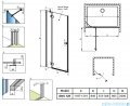 Radaway Essenza Dwj drzwi wnękowe 120cm lewe szkło przejrzyste 1385016-01-01L
