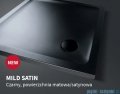 New Trendy Mild Satin Black Brodzik akrylowy prostokątny 110x90x4,5 cm czarny mat B-0681