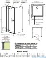 Radaway Arta Kdj II kabina 120x80cm lewa szkło przejrzyste + brodzik Doros D + syfon