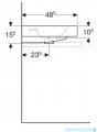 Geberit iCon Umywalka nablatowa z otworem na baterię 75x48 cm 124575000