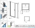 Radaway Eos DWS drzwi prysznicowe 120 lewe przejrzyste 137992-01-01L