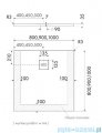 Schedpol Schedline Protos Smooth White  brodzik kwadratowy 100x100x3,5cm 3SP.P2K-100100-M1