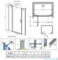 Radaway Nes 8 Dwjs drzwi wnękowe 120cm lewe przejrzyste 10084590-01-01L/10084610-01-01