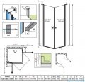 Radaway Eos KDD II kabina prysznicowa 80x100 przejrzyste 13799460-01L/13799462-01R