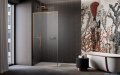 Radaway Modo F SL Brushed Copper II kabina Walk-in 115x201,6cm lewa Szczotkowana Miedź szkło przejrzyste 10419115-93-01L
