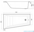 Roca Easy wanna 150x80cm lewa z hydromasażem Effects Gold Opcja A24T288000