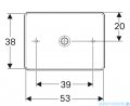 Geberit VariForm Umywalka prostokątna stawiana na blat 55x40cm KeraTect 500.779.00.2