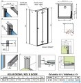Radaway Fuenta Kdj B kabina 90x90cm prawa chrom połysk szkło przejrzyste 1384082-01-01R/1384050-01-01