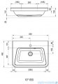 Ravak 10º umywalka 65x45cm biała XJI01165000