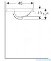 Geberit VariForm Umywalka owalna z półką z otworem na baterię 55x45cm KeraTect 500.720.00.2