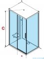 Novellini Glax 1 2.0 kabina z sauną parową  120x80 lewa biała G212P129SM5-1UU