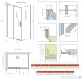 Radaway Idea Kdj Brushed Nickel kabina 100x120cm lewa szczotkowany nikiel 387040-91-01L/387054-91-01R