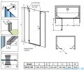 Radaway Torrenta DWJS drzwi wnękowe 180 lewe przejrzyste 1320812-01-01L/1320470-01-01