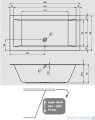 Riho Lugo wanna prostokątna 180x90 z hydromasażem PRO Hydro 8+6+2/Aero 16 BT03P8