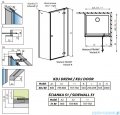 Radaway Fuenta New Kdj kabina 80x80cm prawa szkło przejrzyste + brodzik Doros C + syfon